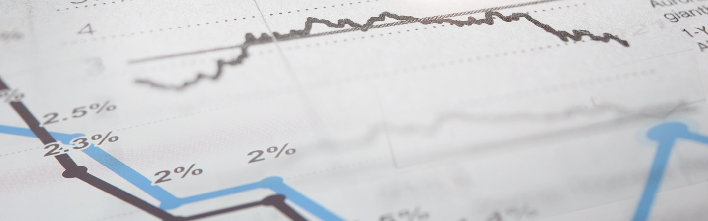 Blue and black line graph displaying rates over time