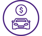 Dollar Sign and Car Icon