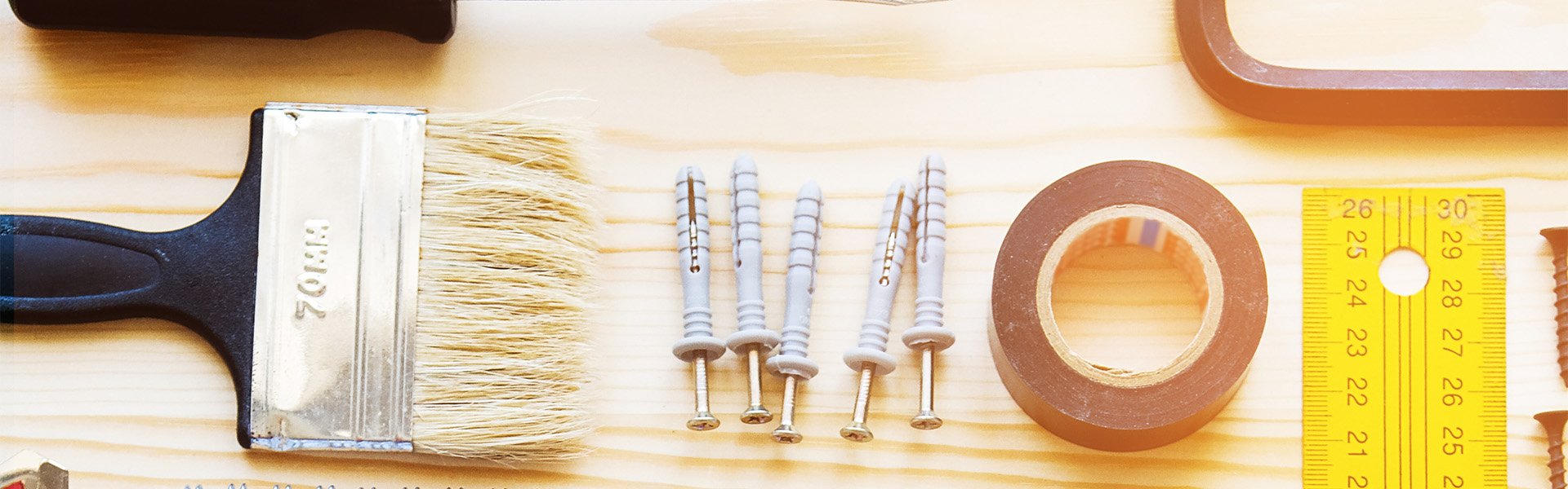 Home Improvement Tools on a Work Bench