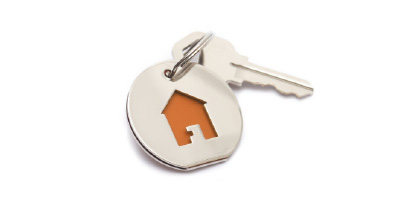 Key with a house key chain