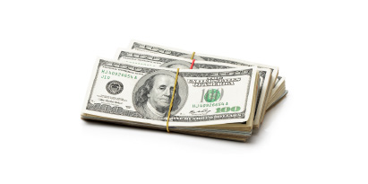 stack of dollars photo