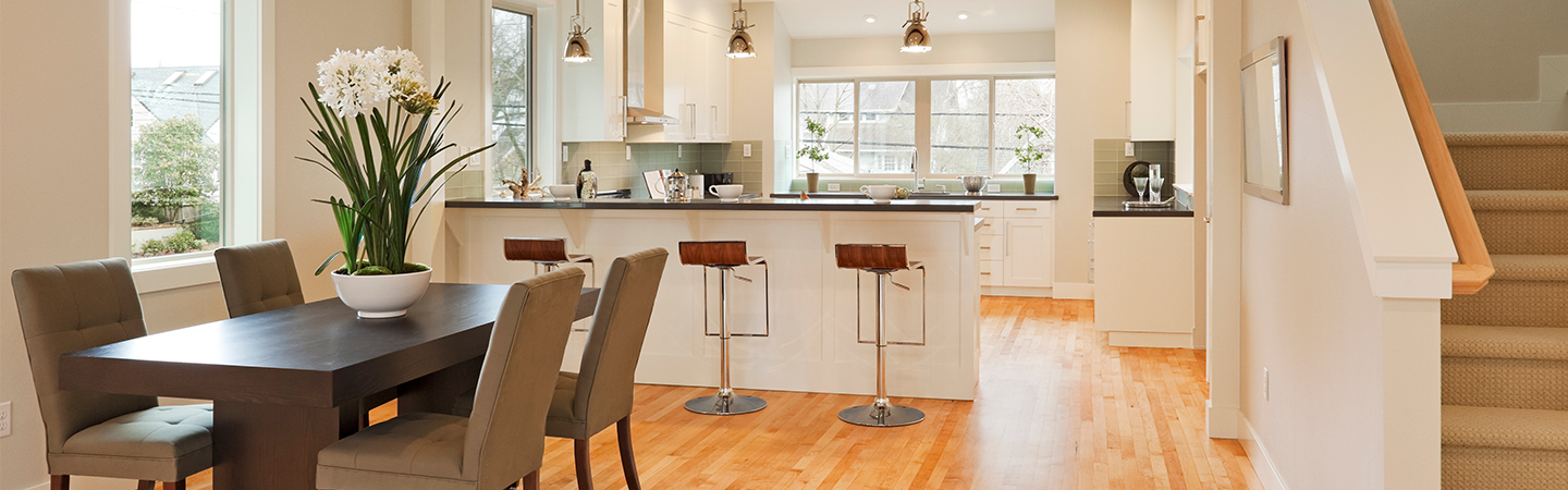 Remodeled kitchen and dining area