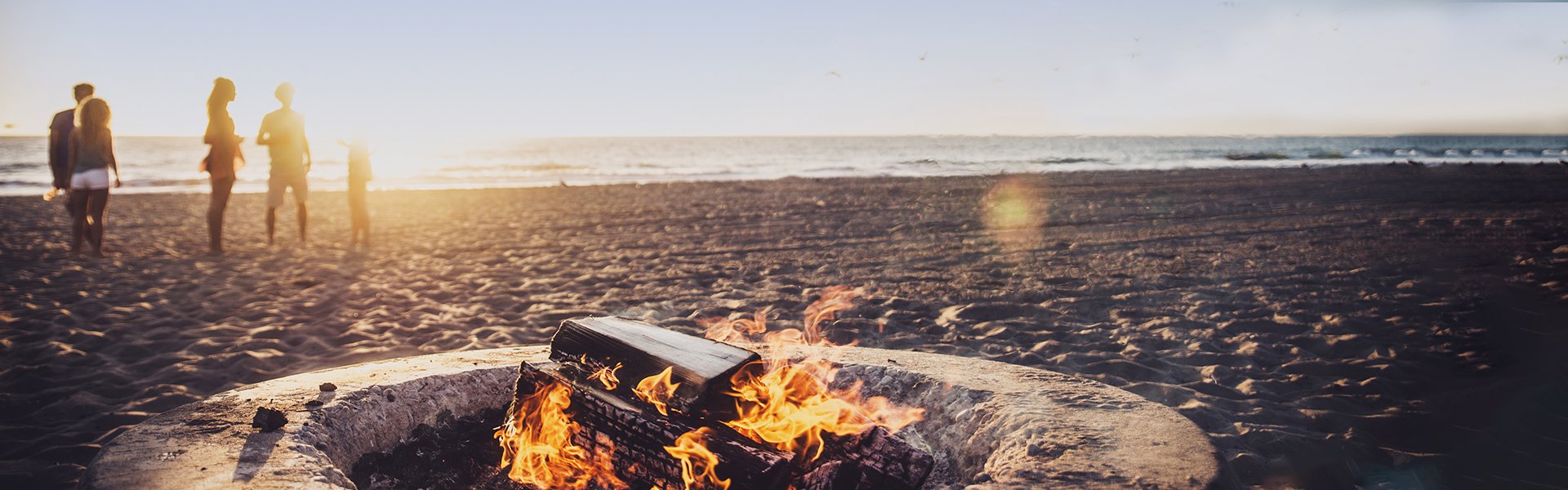 Beach bonfire